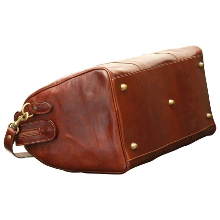 Borsa da viaggio con tracolla. Marrone - Img 4