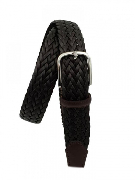 CINTURA UOMO 3,5 CM EXTRA LARGE INTRECCIATA IN CUOIO ORIONE BELTS ARTIGIANALE MADE IN ITALY - Img 2
