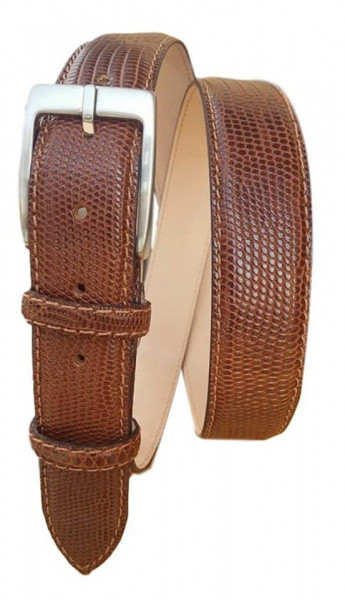 CINTURA UOMO 3,5 CM IN IGUANA ORIONE BELTS ARTIGIANALE MADE IN ITALY - Img 2