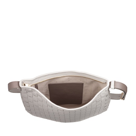 DUDU Borsa a Spalla Donna in Pelle Intrecciata – Elegante Borsa Hobo con Cerniera, Borsa a Tracolla in Vera Pelle con Manico Regolabile e Interni Capienti - Img 3