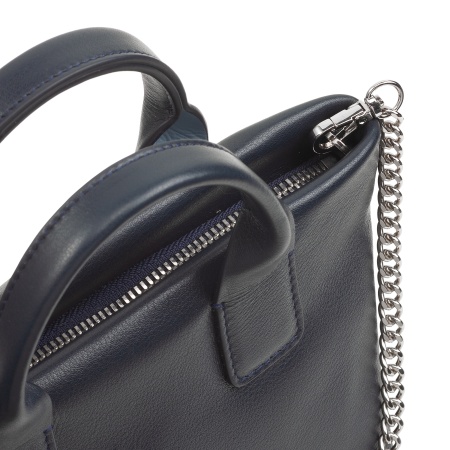 DUDU Borsa Donna Piccola a Tracolla in Vera Pelle, Borsa Mini Bag da Sera Elegante, 22 x 13 cm, Doppi Manici, Tracolla a Catena, Chiusura Zip - Img 4