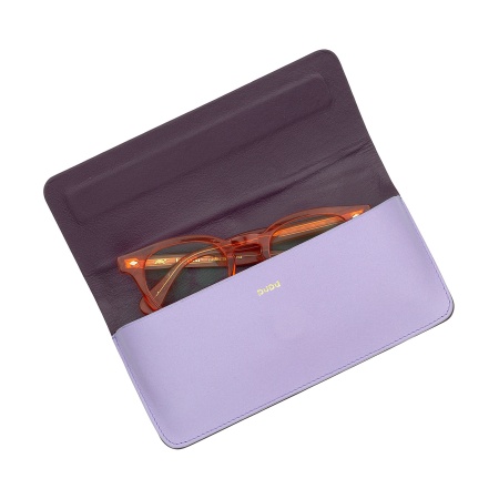DUDU Custodia Porta Occhiali da Vista e Occhiali da Sole in Vera Pelle Morbida con Chiusura Magnetica, Astuccio Portaocchiali Colorato - Img 3