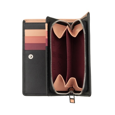 DUDU Portafoglio da Donna Colorato RFID in Pelle Multicolore con Portamonete a Cerniera, Tasche Porta Carte e Tessere - Img 4