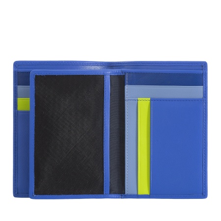 DUDU Portafoglio da uomo a libro RFID in pelle multicolore con lampo - Img 3