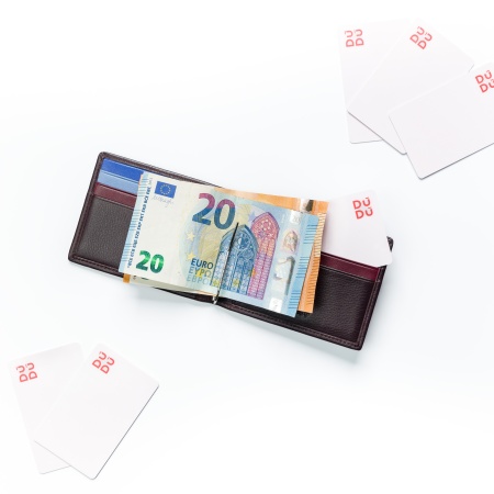 DUDU Portafoglio da Uomo con Clip Fermasoldi, Piccolo Portafoglio Sottile Compatto con Protezione RFID, Porta Carte di Credito e Zip Posteriore - Img 4