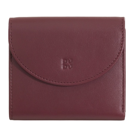 DUDU Portafoglio Donna in Pelle Vera Morbida Piccolo, Tasche Portacarte, Porta Banconote, Cerniera Posteriore per Monete, Portafogli RFID con Chiusura a Bottone Colorato - Img 2