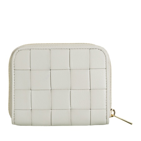 DUDU Portafoglio Donna Piccolo in Pelle Intrecciata Zip Around – Elegante e Compatto, Porta Carte, Portamonete e Banconote con Cerniera - Img 2