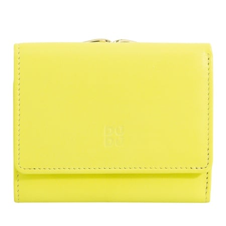 DUDU Portafoglio Donna Piccolo in Pelle RFID con Portamonete a Clic Clac Compatto 6 Porta Carte Tessere