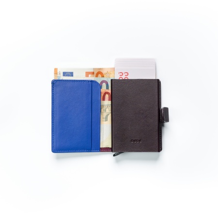 DUDU Portafoglio Portacarte Uomo in Pelle Protezione RFID, Piccolo Miniwallet con Cardprotector in Alluminio, Porta Banconote e Chiusura a Bottone - Img 5