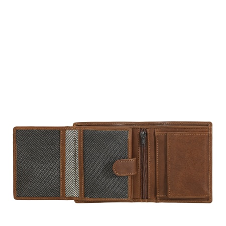 Nuvola Pelle Portafoglio Uomo in Pelle Piccolo con Portamonete – Portafoglio Compatto in Vera Pelle con Scomparti per Carte, Banconote, Zip Interna e Monete - Img 3