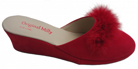 PANTOFOLA DONNA MILLY IN CAMOSCIO ARTIGIANALE MADE IN ITALY - Img 4