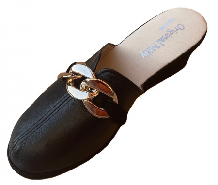 PANTOFOLA DONNA MILLY IN PELLE ARTIGIANALE MADE IN ITALY - Img 4
