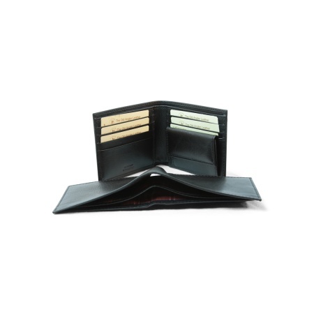 Portafoglio in pelle con portaspiccioli e RFID - black - Img 2