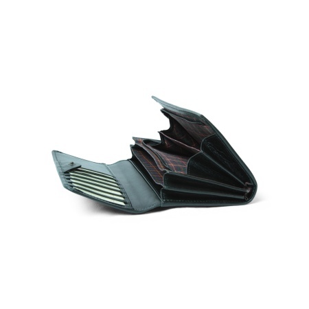 Portafoglio in pelle da donna con RFID - nero - Img 2