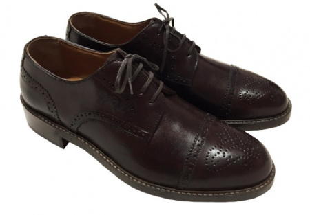 SCARPE UOMO STRINGATE IN PELLE GAROFALO GIANBATTISTA ARTIGIANALI MADE IN ITALY - Img 2