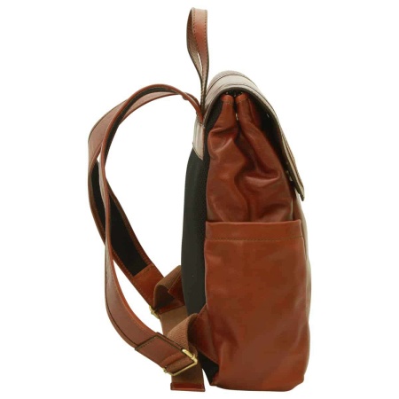 Zaino per laptop in pelle. Marrone Mogano - Img 3