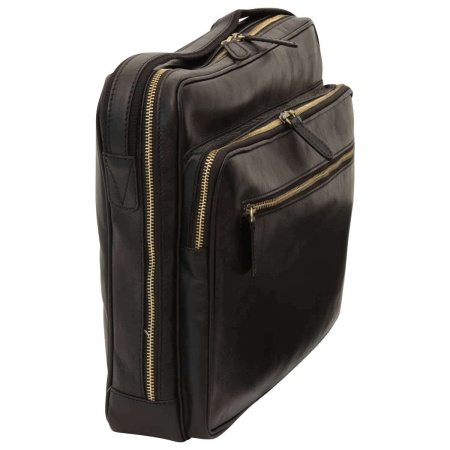 BORSA DA LAVORO MESSENGER IN PELLE OLD ANGLER FIRENZE ARTIGIANALE MADE IN ITALY - Img 7