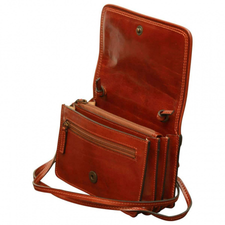BORSETTO UOMO A TRACOLLA IN PELLE OLD ANGLER FIRENZE - Img 5
