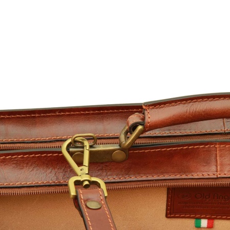 Cartella in pelle con tasche frontali (chiusura a calamita). Marrone - Img 5