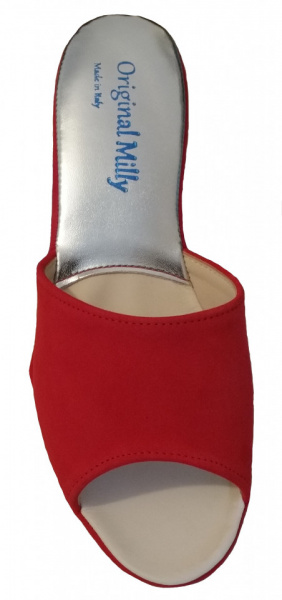 CIABATTA DONNA MILLY IN CAMOSCIO ARTIGIANALE MADE IN ITALY - Img 4