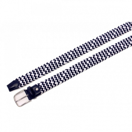 CINTURA UOMO 3,5 CM BICOLORE ELASTICA INTRECCIATA IN TESSUTO ORIONE BELTS ARTIGIANALE MADE IN ITALY - Img 2