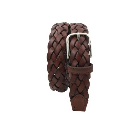 CINTURA UOMO 3,5 CM EXTRA LARGE INTRECCIATA IN CUOIO ORIONE BELTS ARTIGIANALE MADE IN ITALY - Img 3