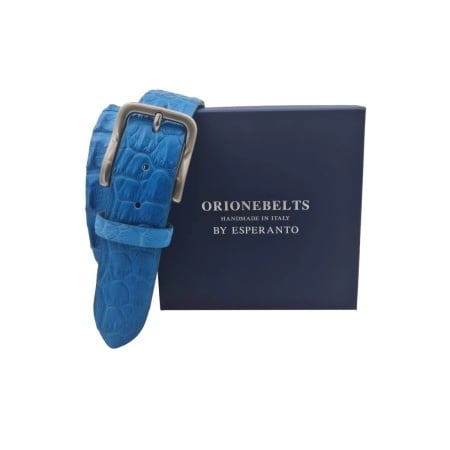 CINTURA UOMO 4 CM IN COCCODRILLO ORIONE BELTS ARTIGIANALE MADE IN ITALY - Img 3