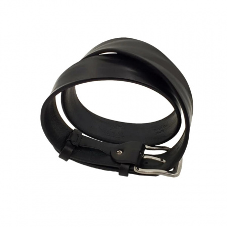CINTURA UOMO 4 CM IN CUOIO DI TORO PLISSE' ORIONE BELTS ARTIGIANALE MADE IN ITALY - Img 3