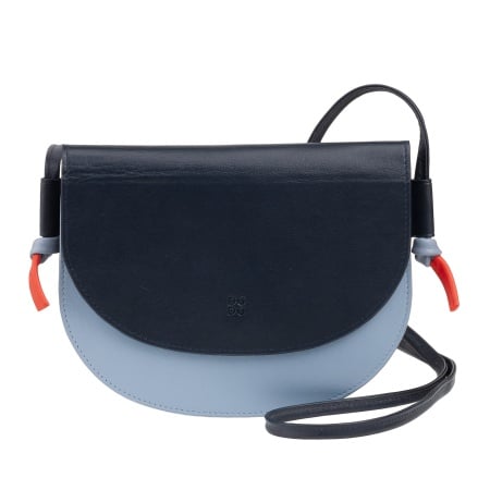 DUDU Borsa a Tracolla Donna Piccola in Pelle, Borsetta Design Sottile Compatta con Chiusura a Bottone, Tracolla Regolabile