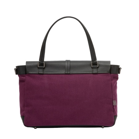 DUDU Borsa Donna Grande a Spalla in Pelle e Tessuto Canvas Bicolore da Postino con Tracolla staccabile - Img 2
