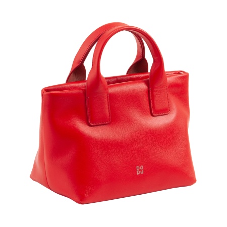 DUDU Borsa Donna Piccola a Tracolla in Vera Pelle, Borsa Mini Bag da Sera Elegante, 22 x 13 cm, Doppi Manici, Tracolla a Catena, Chiusura Zip - Img 2