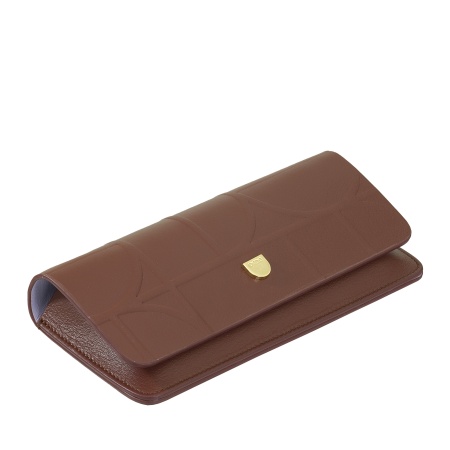 DUDU Custodia Porta Occhiali da Vista e Occhiali da Sole in Vera Pelle Morbida Stampata con Chiusura Magnetica, Astuccio Portaocchiali Bicolore - Img 2
