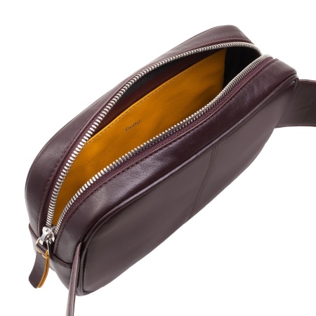 DUDU Marsupio in Pelle Uomo con Cinghia Addominale Regolabile, Marsupio Colorato a Tasca Singola con Cerniera, Porta Cellulare, Borsello da Viaggio, Marsupio da Scooter Moto Bicicletta - Img 4
