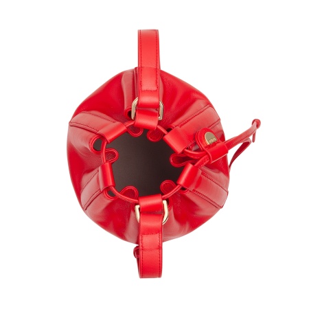DUDU Piccola Borsa a Secchiello da Donna in Vera Pelle con Tracolla Regolabile e Chiusura a Coulisse – Borsa a Tracolla Elegante e Compatta con Cordoncino, Perfetta per l&#039;Uso Quotidiano - Img 3