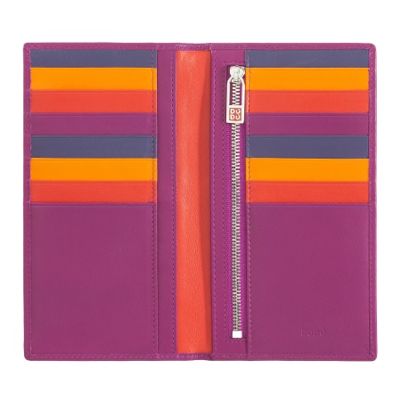 DUDU Portafoglio Donna Anti RFID in Pelle Colorato Grande con 16 Tasche Porta Carte di credito Tessere