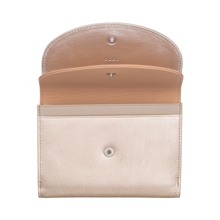DUDU Portafoglio Donna Vera Pelle RFID con Portamonete, Portafogli Colorato a Doppia Patta Porta Carte di Credito Porta Banconote - Img 4
