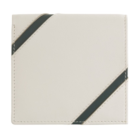 DUDU Portafoglio Unisex in Vera Pelle – Bifold con Chiusura a Bottone e Portamonete Esterno – Design Ispirato ai Tornei Campi da Tennis - Img 2