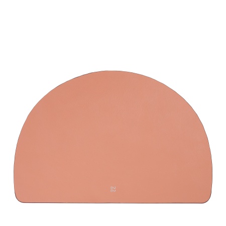 DUDU Tovaglietta Americana in Pelle, Tovagliette da Colazione Pranzo, Bifacciale Double Face, Antiscivolo, Mezzaluna 44x30 cm, Bicolore - Img 2