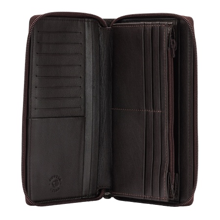 Nuvola Pelle Portafoglio Donna Grande con Cerniera in Pelle Zip Around 14 Tasche Porta Carte di credito e Portamonete - Img 2