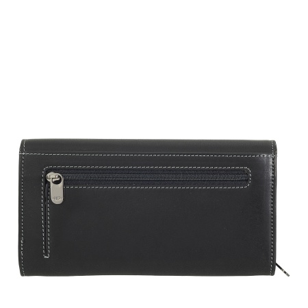 Nuvola Pelle Portafoglio Donna Grande in Pelle – Portamonete e Porta Carte Capiente con Scomparti Multipli ed Elegante Chiusura a Bottone - Img 3