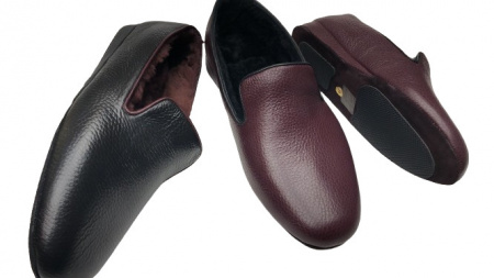 PANTOFOLE CHIUSE UNISEX IN PELLE GEDA MADE IN ITALY - Img 3