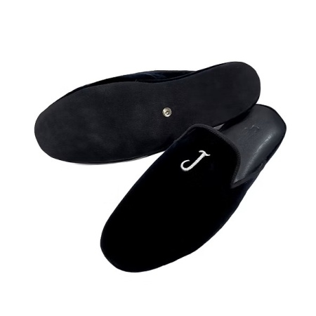 PANTOFOLE UOMO IN VELLUTO GEDA PERSONALIZZATE CON INIZIALI MADE IN ITALY - Img 7