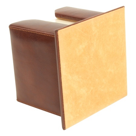 Porta Blocco per Appunti in Pelle. Marrone - Img 2