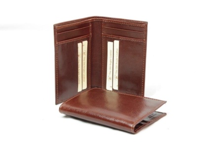 PORTA CARTE IN PELLE CON RFID-BROWN - Img 2