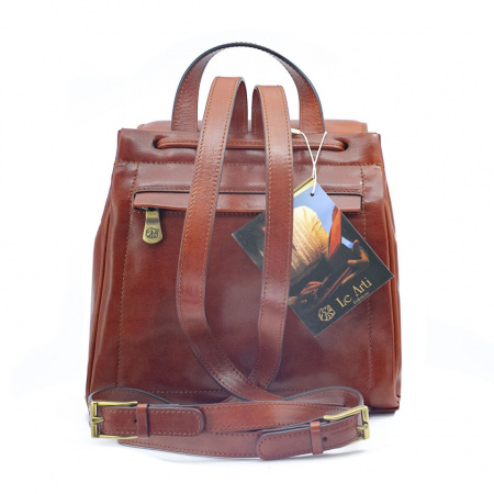 ZAINO DONNA IN PELLE LE ARTI ARTIGIANALE MADE IN ITALY - Img 3