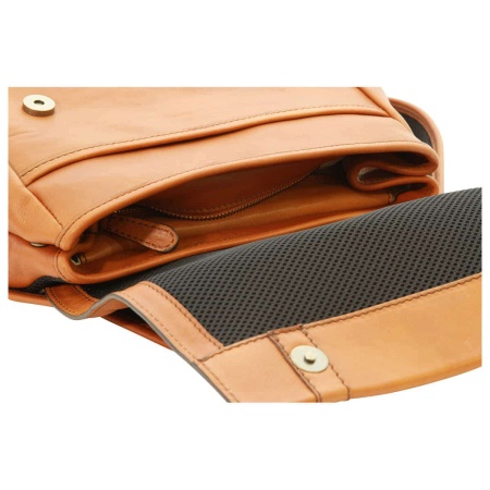 Zaino per laptop in pelle. Gold - Img 3