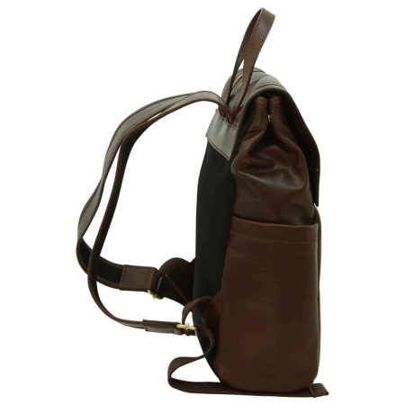 Zaino per laptop in pelle. Marrone Scuro - Img 3