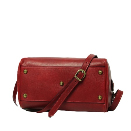 Bauletto due manici in pelle - rosso - Img 6