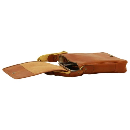 Borsa a tracolla in pelle. Gold - Img 5