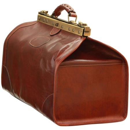 Borsa da viaggio Old America in Pelle (Media). Marrone - Img 3
